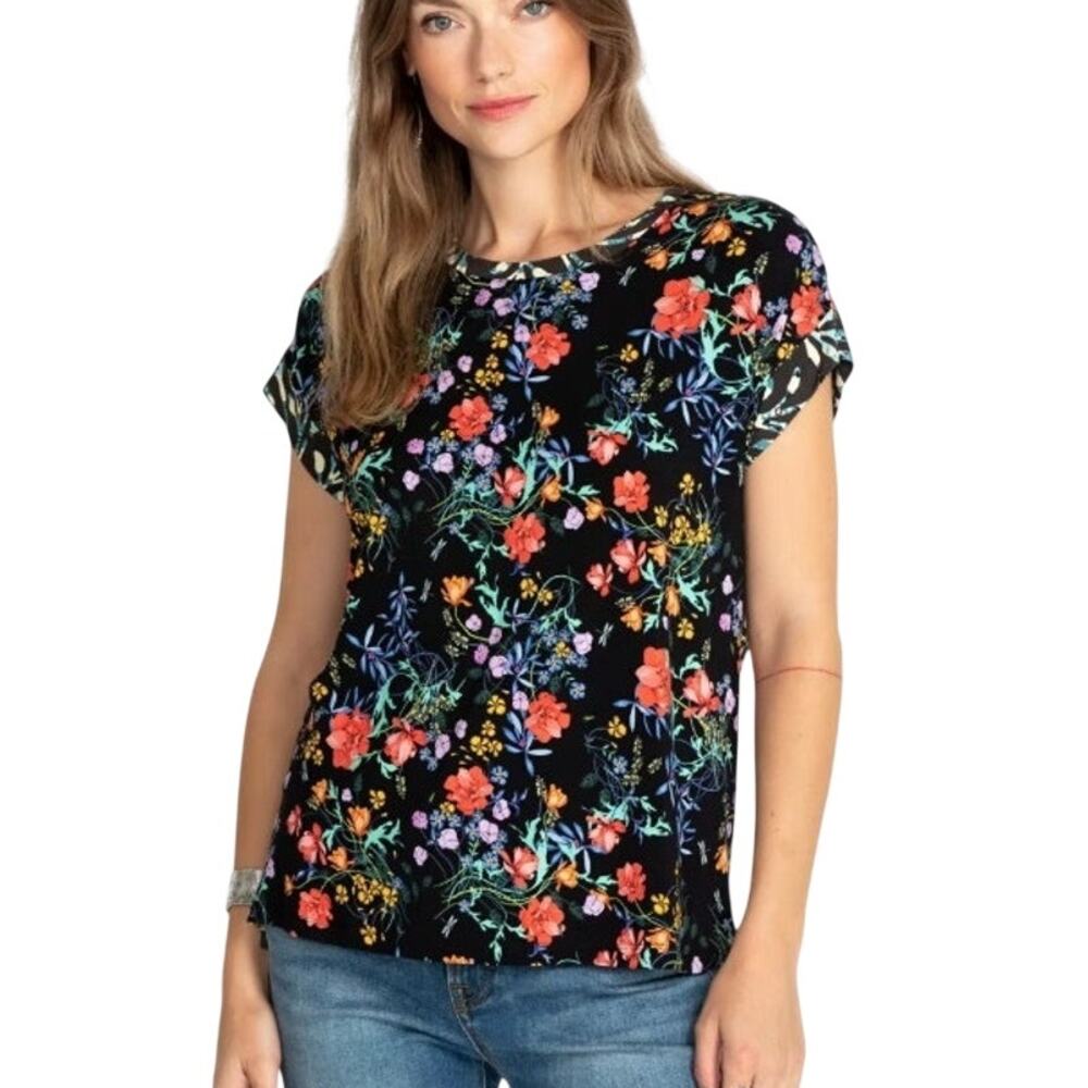 $130 Johnny Was Kashim Relaxed Tee Large